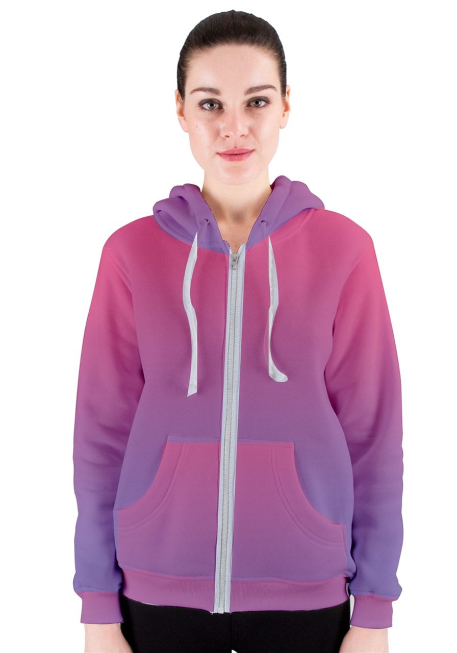 Gradient Women's Zipper Hoodie